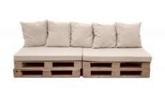 Прямой диван из паллет 