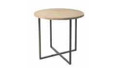 Круглый стол с деревянной столешницей